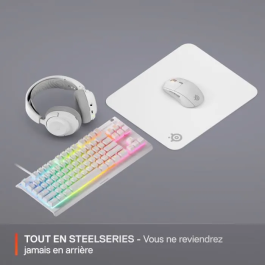 Steelseries STE5707119066365 Alfombrilla de Ratón para Juegos QcK M Blanco