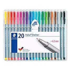 Staedtler Estuche 20 Rotuladores Triplus Fineliner 334 Colores Surtidos Punta Fina 0.3mm Precio: 15.79000027. SKU: B15TRAJ5PB