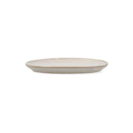 Bidasoa Plato Llano Cerámico Ikonic Blanco 11x11x1 cm con relieves orgánicos y brillo, 12 Unidades. Apto Lavavajillas y Microondas.