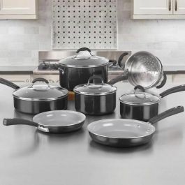 Cuisinart 54C11BKEU Batería de Cocina 11 Piezas Cerámica Antiadherente para Todas las Placas, Incluida Inducción