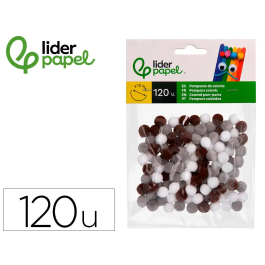 Liderpapel Pompones Manualidades Tonalidades Neutras Bolsa 120 Unidades 1 cm Precio: 1.49999949. SKU: B1AMKSMVAG