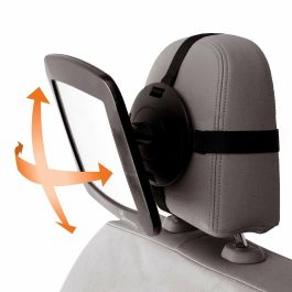 Dreambaby DRE9312742402631 Espejo retrovisor regulable para asiento trasero, rectangular, grande, 20x24 cm, Negro