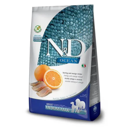 Farmina N&D Dog Ocean Medium Maxi - Alimento para perros adultos con arenque, sin cereales, 12 kg Precio: 87.31536. SKU: B1BYPVTW5W