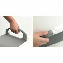 Catit Caja de Arena Cubierta para Gato, Tapa Grande Elevable, Color Gris, con Privacidad y Retención de Arena, Fácil Limpieza, 40x55x45 cm