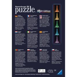 Ravensburger 3D Puzzle Torre Eiffel Night Edition 216 piezas, construcción sin pegamento, para niños y niñas de +10 años