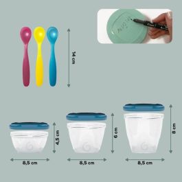 BABYMOOV Babybols Kit XXL MultiSet 12 tarros de almacenamiento + 3 cucharas blandas BABYMOOV Babybols Kit XXL MultiSet 12 tarros de almacenamiento + 3 cucharas blandas