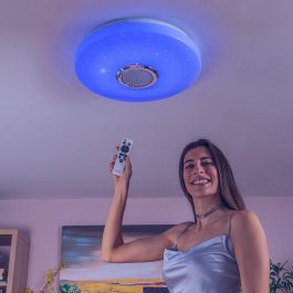 Inde Lámpara LED de techo con altavoz Lumavox Innovago, 30 x 30 x 5 cm (4 Unidades)
