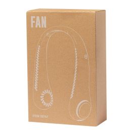 Basics Ventilador de cuello recargable USB, 3 velocidades, portátil, blanco