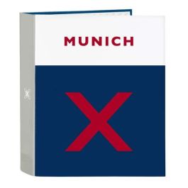 Carpeta de anillas Munich College Gris A4 (27 x 33 x 6 cm)