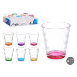 Vaso Vidrio Rayas Transparente Color 375 Ml Vivalto 9X10CM (24 Unidades) Precio: 27.69000058. SKU: B19XXN24RX