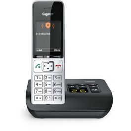 Gigaset COMFORT 500A Teléfono DECT/analógico con Contestador Automático, Pantalla a Color TFT 2.2", Manos Libres, Agenda 200 Contactos, Plata/Negro