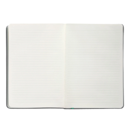 Antartik Cuaderno Tapa Dura A5 Rayas Gris y Turquesa, 100 Hojas 80gr FSC