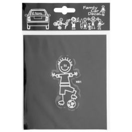 ADH06654 Adhesivo Familia Niño Fútbol para Coche | Pegatina Exterior Ventana
