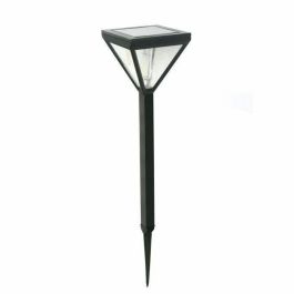 Galix Farol Solar de Acero Inoxidable y Vidrio - 25 Lúmenes, Luz Blanca Cálida LED COB, 8h Autonomía