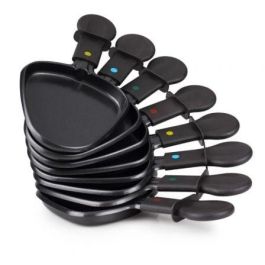 Princess 162720 Parrilla Raclette Oval Stone para 8 Personas, Plancha de Piedra Antiadherente y Termostato, 1200W