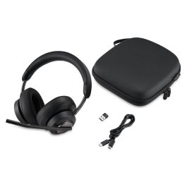 Kensington Auriculares Gaming H3000 PROVC, Diadema Bluetooth 5.2, Negro, 60h Batería, Cancelación Ruido, Micrófono Boom, USB-C, Para PC, PS, Xbox, Android, iOS