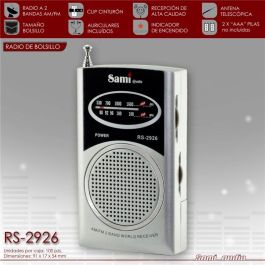 SAMI RADIO SAMI 2BAND VERT.PLANAC/CLIP-AURICU - Radio portátil con clip y auriculares