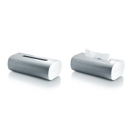 Alessi PL07 W Caja para Pañuelos de Papel en PMMA Blanco