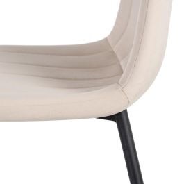 Silla Beige Terciopelo Salón 45 X 51 X 88,50 cm