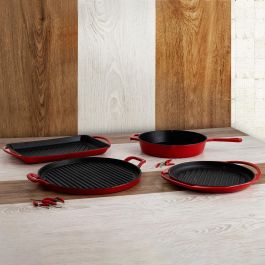 Bidasoa Fierro Sartén Hierro Esmaltado 26 cm Rojo Antiadherente, Extra Resistente, Libre PFOA, Apta Inducción y Gas