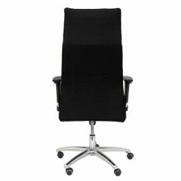 Piqueras y Crespo Sillón Albacete XL Giratorio Sincro Brazos-R Tapizado Bali Negro - Hasta 160 kg