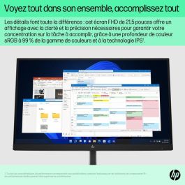 HP E22 G5 Monitor FHD de 22 pulgadas, pantalla Full HD con imágenes nítidas, ergonomía y flexibilidad para oficina y hogar