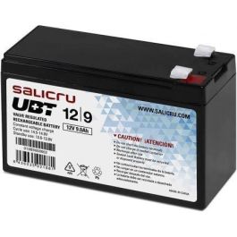 Salicru Batería AGM 9Ah 12V Compatible con SAI/UPS, Libre de Mantenimiento
