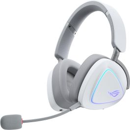 ASUS ROG Delta II Auriculares Gaming Inalámbricos/Alámbricos USB-C con Micrófono Extraíble y Luz RGB, Blanco