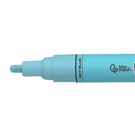 Liderpapel Rotulador Acrilico Base Agua Todo Tipo de Superficie Punta Redonda 3 mm Azul Cielo