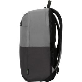 Targus Sagano Mochila para Portátil 15.6" Negro, Gris con Múltiples Bolsillos, Material Reciclado y Protección contra Lluvia