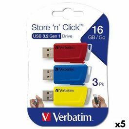 Memoria USB Verbatim STORE´N´CLICK Multicolor 16 GB 3 Piezas (5 Unidades) Precio: 88.58999996. SKU: B19BR6QX9S
