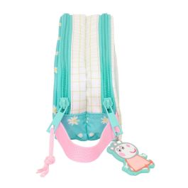 Portatodo Doble Peppa Pig Pretty flowers Amarillo Menta 21 x 8 x 6 cm