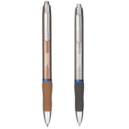 Sharpie Bolígrafo S-Gel Metallic Tinta Azul Punta Media 0.7mm - Sin Manchas Ni Sangrado, Cuerpo Plateado/Cobre (12 Unidades) (12 Unidades) Precio: 17.99000049. SKU: S8422779