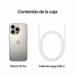 Apple iPhone 16 Pro 256GB Titanio Natural, Pantalla Super Retina XDR 6.3", 5G, A18 Pro, Resistente al Agua, Modelo A3287