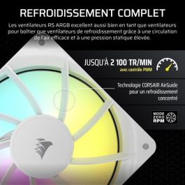 Corsair RS120 Pack de 3 Ventiladores ARGB 120 mm Blanco Corsair RS120 Pack de 3 Ventiladores ARGB 120 mm Blanco