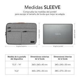 SUBBLIM Maletin Air Padding 360 Sleeve 13,3-14" Light Grey