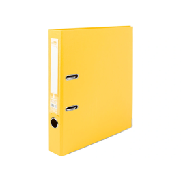 Liderpapel Archivador de palanca Documenta A4 Forrado PVC Rado Amarillo Compresor Metálico Lomo 52mm