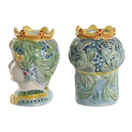 Macetero Mediterraneo DKD Home Decor Verde Multicolor 10 x 14 x 10 cm (4 Unidades) Macetero Mediterraneo DKD Home Decor Verde Multicolor 10 x 14 x 10 cm (4 Unidades)