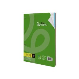 Recambio Liderpapel A4 100 Hojas 100 gr-M2 Rayado Horizontal 4 Taladros Bandas De 5 Colores 24 unidades