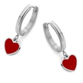 Pendientes Mujer CO88 Collection 8CE-70102 Plateado Rojo