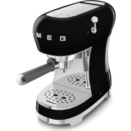 Smeg ECF02BLEU Cafetera Espresso 50s Style Manual 1.1L 15 Bares para Café Molido Negro