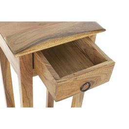 DKD Home Decor Telefonera Colonial de Madera Maciza de Acacia Natural con 1 Cajón y 1 Estantería 30 x 86 x 30 cm