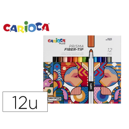 Carioca Rotulador Plus Prisma Fiber-Tip Punta de Fibra Caja 12 Unidades Colores Surtidos Precio: 5.94999955. SKU: B1GNQLA4GG