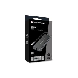 CONCEPTRONIC ADAPTADOR USB-C 12IN1 HDMIx2 VGA USB-C DATOS USB-A AUDIO LAN GIGABIT LECTOR DE TARJETAS DONN15G CONCEPTRONIC ADAPTADOR USB-C 12IN1 HDMIx2 VGA USB-C DATOS USB-A AUDIO LAN GIGABIT LECTOR DE TARJETAS DONN15G