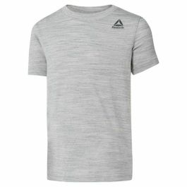 Camiseta de Manga Corta Infantil Reebok Essentials Marble Melange Gris claro Camiseta de Manga Corta Infantil Reebok Essentials Marble Melange Gris claro