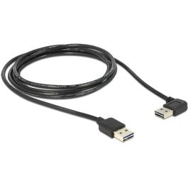 DeLOCK EASY USB 2.0-A Cable Macho a Macho 1m, Conector Angulado Izquierda/Derecha