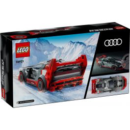 LEGO 76921 Coche de Carreras Audi S1 e-tron quattro Speed Champions, réplica 2022. Incluye minifigura y techo desmontable. Para +9 años.