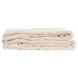 DKD Home Decor 2c25 Manta de Sofá Urban Crudo de Punto Poliéster 400 gsm para Salón Dormitorio 170 x 130 cm Pack de 2 Unidades