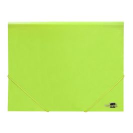 Carpeta Liderpapel Gomas Solapas Polipropileno Din A4 Amarillo Fluor Opaco