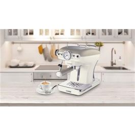 Ariete Cafetera Espresso Vintage Beige 1389/13 - Portafiltro Dual, 900W, 9L - Diseño Retro para Café Profesional en Casa Ariete Cafetera Espresso Vintage Beige 1389/13 - Portafiltro Dual, 900W, 9L - Diseño Retro para Café Profesional en Casa